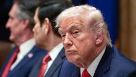 Le président américain Donald Trump, le secrétaire d'État Marco Rubio et le secrétaire à l'Intérieur Doug Burgum à une réunion du cabinet à la Maison-Blanche à Washington, D.C., le 29 janvier.