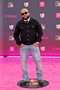MIAMI, FLORIDA - FEBRUARY 19: Dímelo Flow attends Univision's 38th Premio Lo Nuestro at Kaseya Center on February 19, 2026 in Miami, Florida. (Photo by Ivan Apfel/Getty Images)