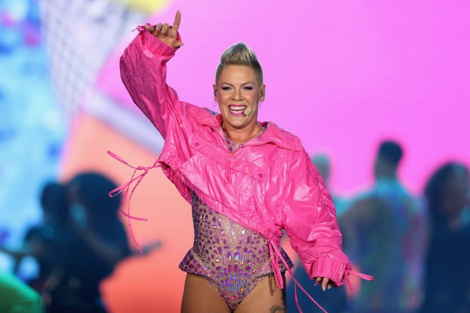 P!nk performs during her Summer Carnival tour at Chase Field on October 09, 2023 in Phoenix, Arizona.