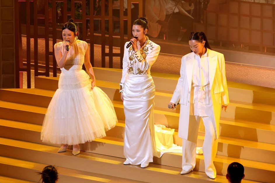 HUNTR/X singers at 2026 Oscars