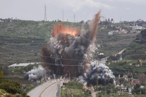 In Pictures: Israel strikes bridge across Litani River in southern Lebanon