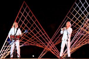 SANTIAGO, CHILE - OCTOBER 20: Chilean band Los Jaivas perform on stage during the opening ceremony of the Santiago 2023 Pan Am Games at Estadio Nacional Julio Martínez Prádanos on October 20, 2023 in Santiago, Chile.