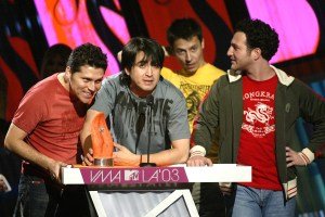 MIAMI - OCTOBER 23: Libido accepts the award for "Best Artist: Central America" at the MTV Video Music Awards Latin America 2003 at the Jackie Gleason Theater on October 23, 2003 in Miami, Florida.