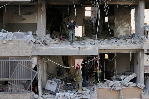 In pictures: Israeli strike hits central Beirut district