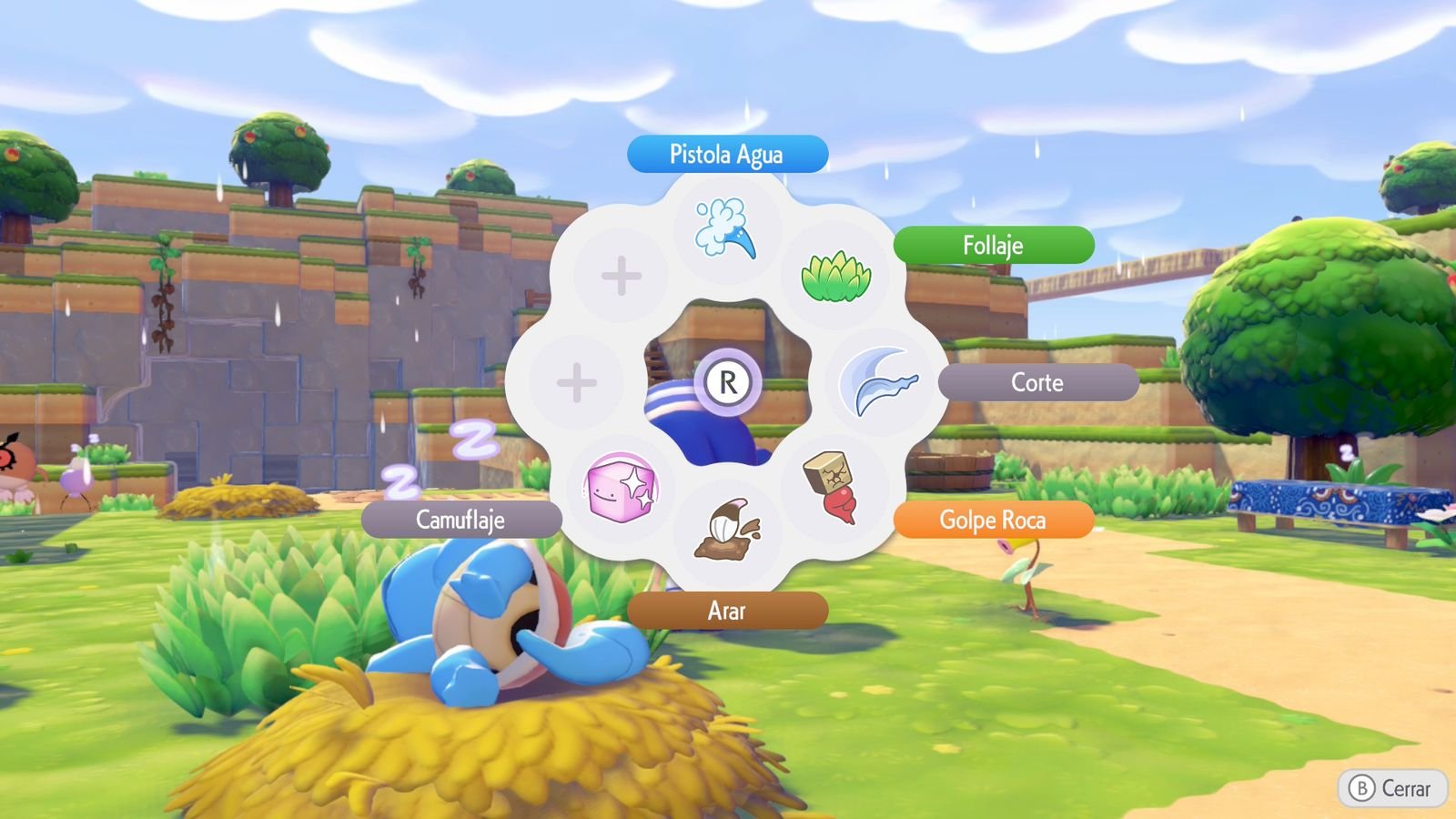 No hay combates pero si usas movimientos bsicos de la franquicia para modificar tu entorno.