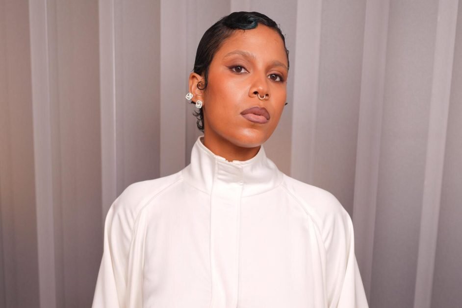 Tokischa at Jean-Paul Gaultier - Paris Fashion Week Fall 2026 - Front Row on March 08, 2026 in Paris, France.