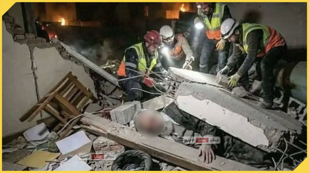 Captura de pantalla de la imagen viral que circula en redes sociales junto a publicaciones que aseguran mostrar los restos mortales de Ali Jamenei, tras el bombradeo estadounidense-israelí contra Irán. La foto es falsa, fue realizada con inteligencia artificial.