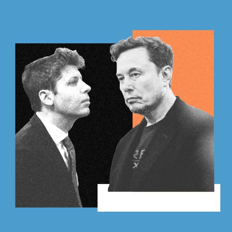 Sam Altman, CEO de OpenAI y Elon Musk, CEO de Starlink y Tesla. 