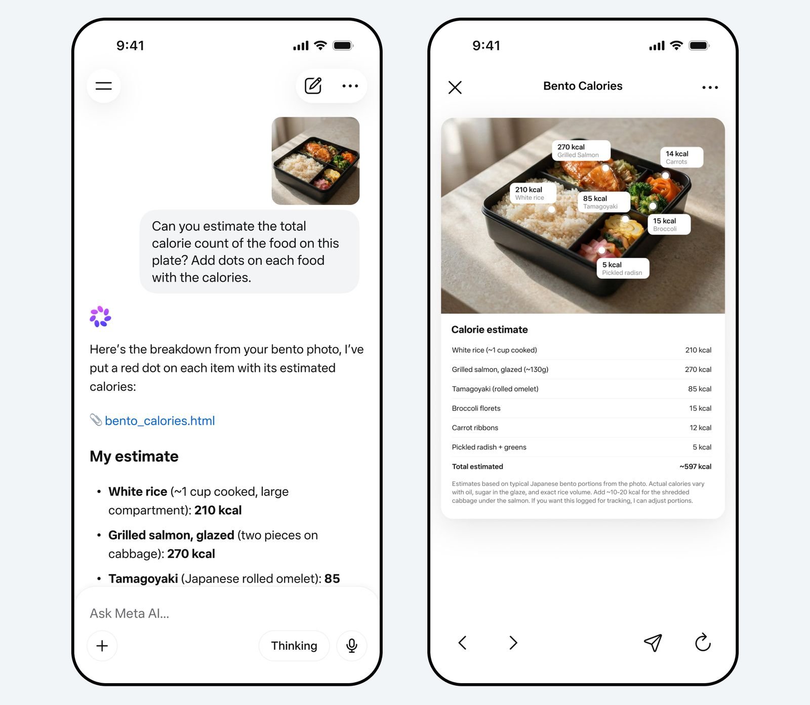 Ejemplo de Muse Spark de Meta.