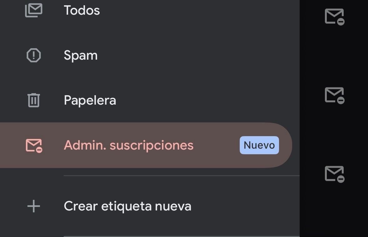 La función de Administrar suscripciones.