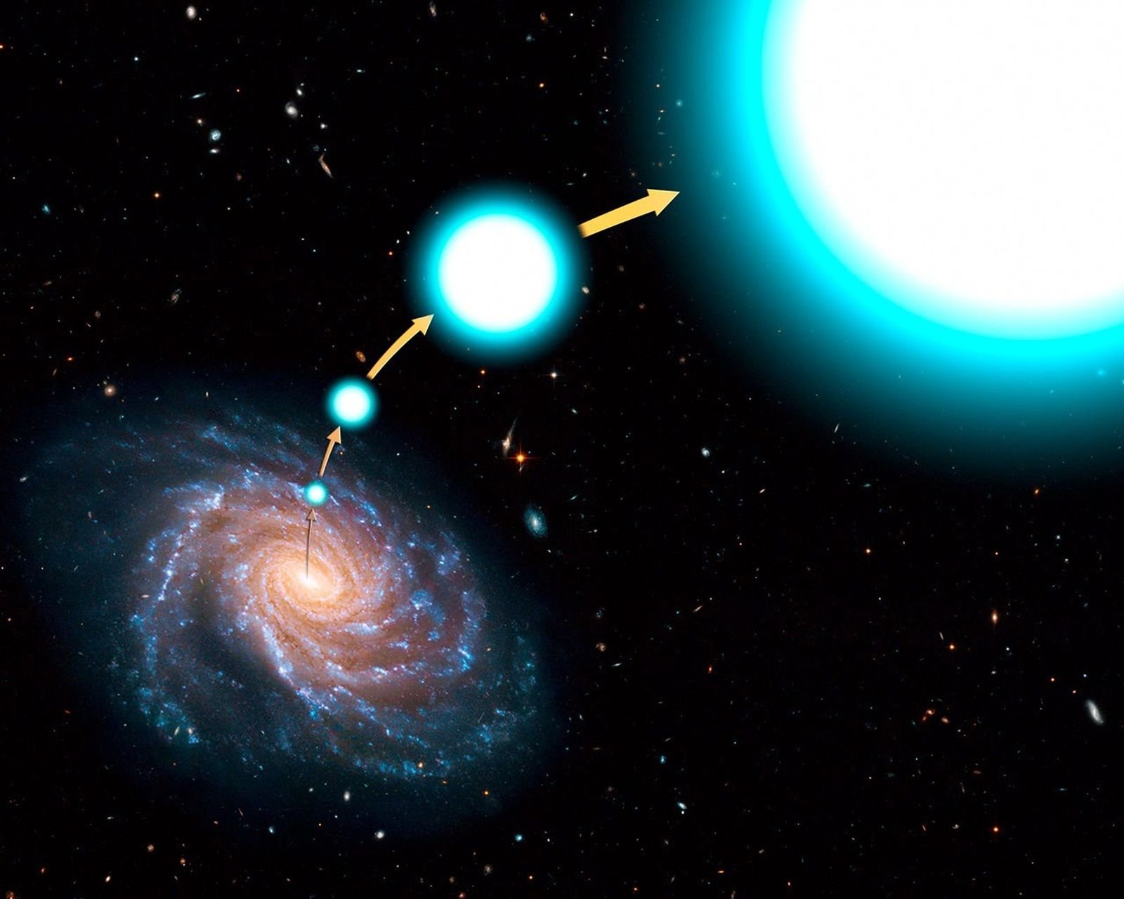 Una extraña estrella podría estar escapando de nuestra galaxia a toda velocidad