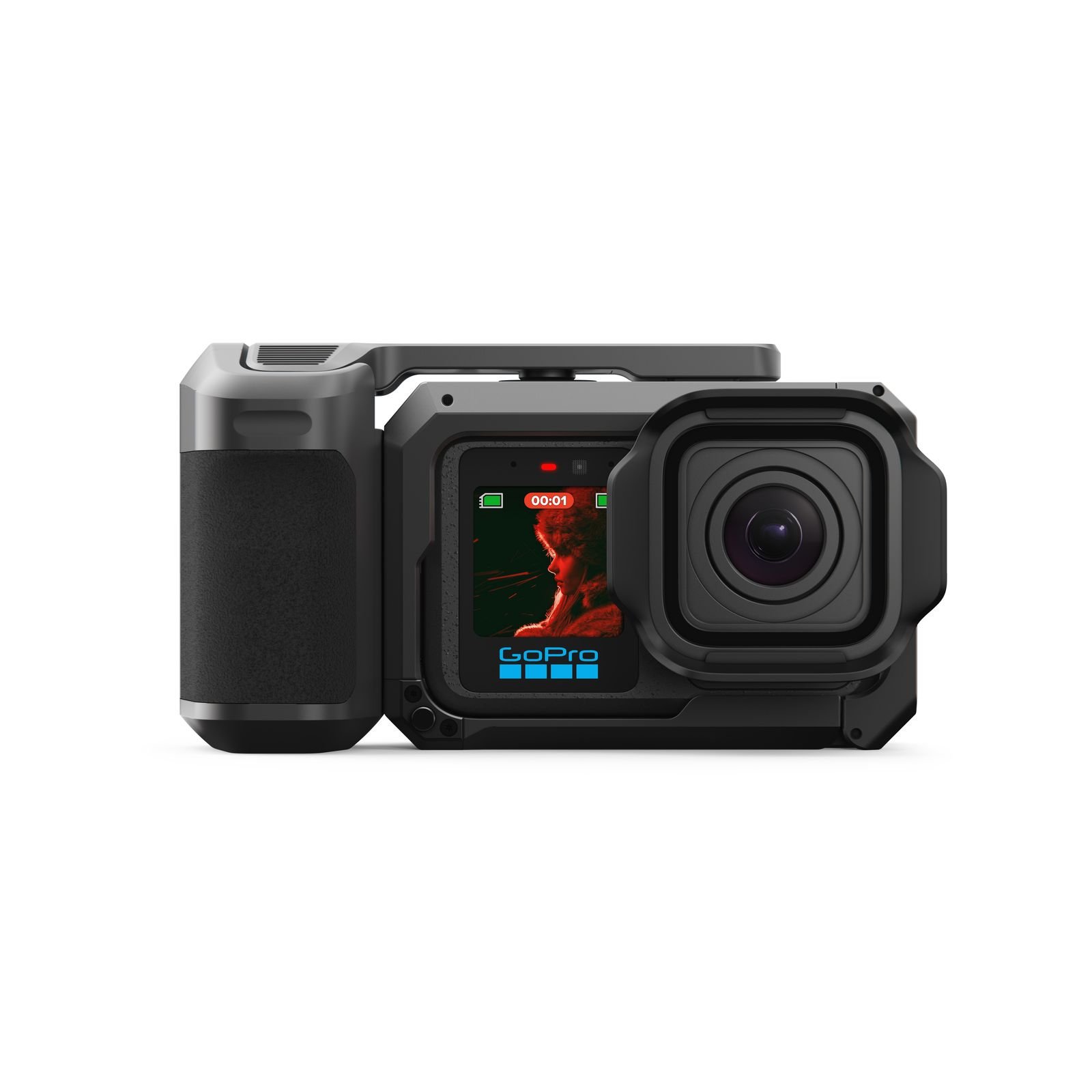 La Mission 1 Pro con su Grip especial para transformarla en un objeto para bloggear.