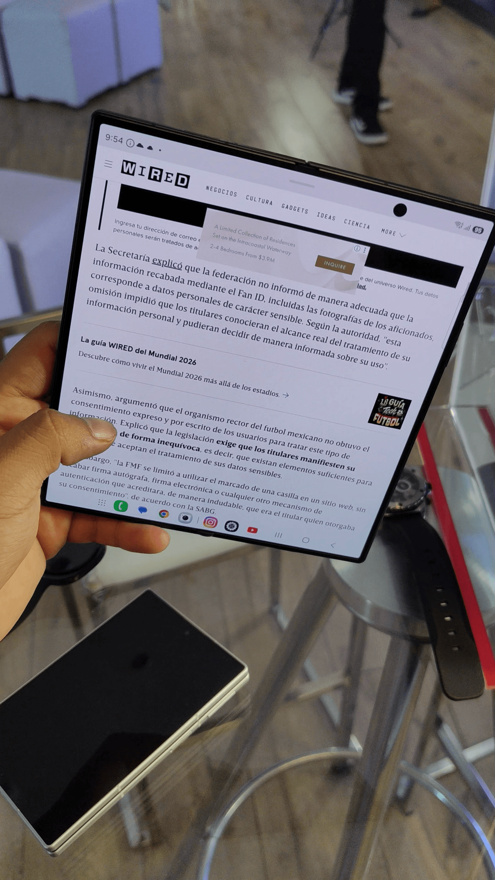 Pantalla extendida del Galaxy Fold 8 Ultra