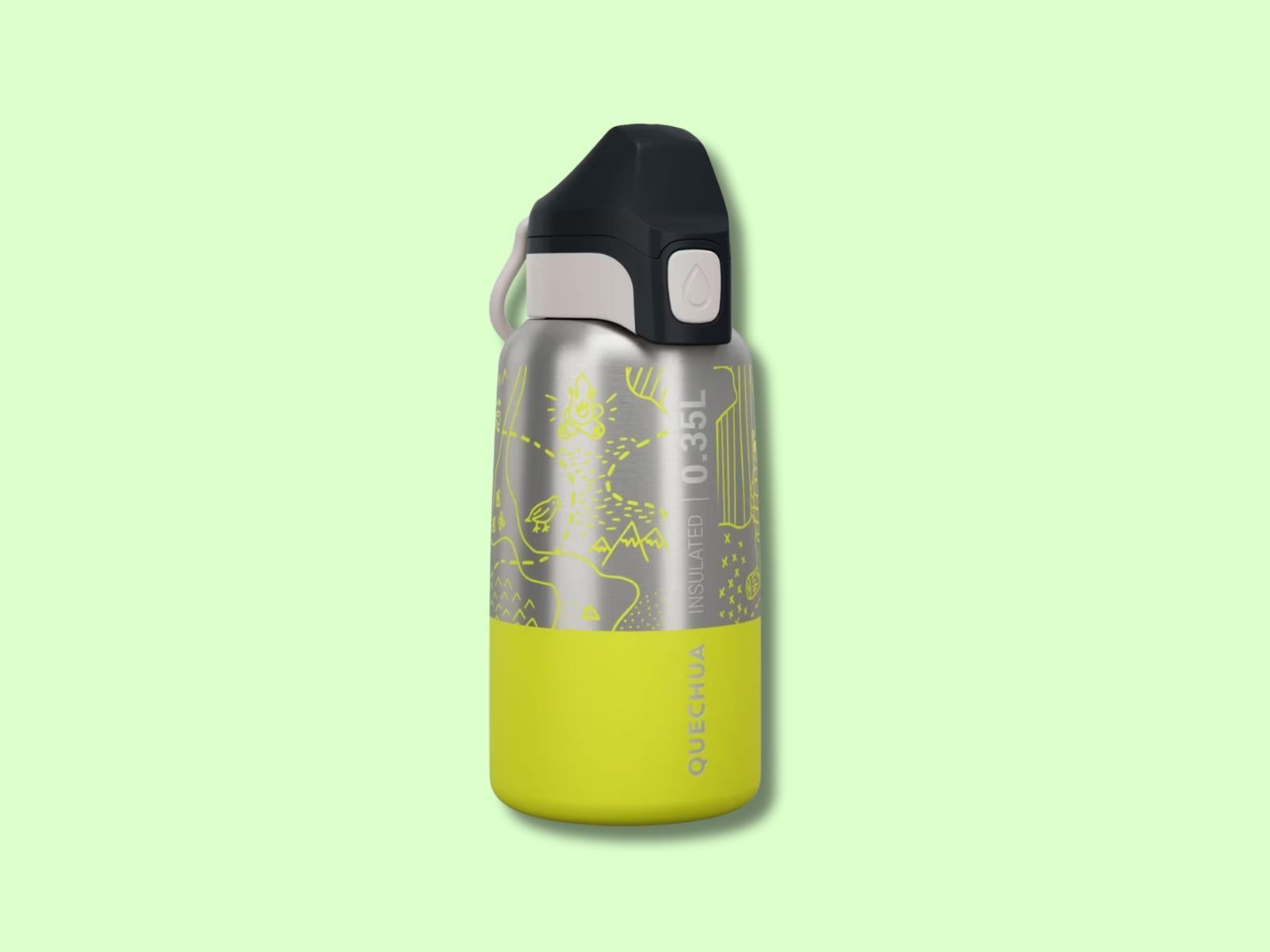 Botella de agua infantil Quechua Thermos Mountain