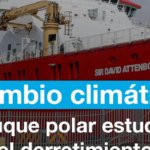 Buque polar estudia el derretimiento de los glaciares en Groenlandia