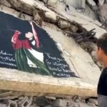 Gazatíes pintan un mural en honor a Macklemore tras ser excluido de la gira de Ed Sheeran