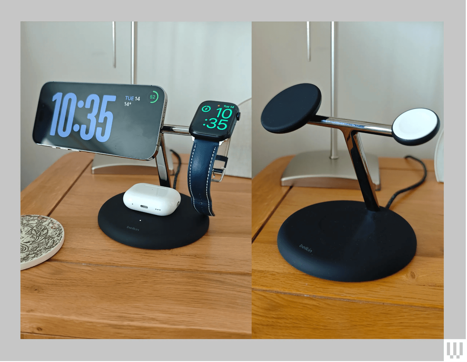 Cargador inalmbrico 3 en 1 Belkin con MagSafe.