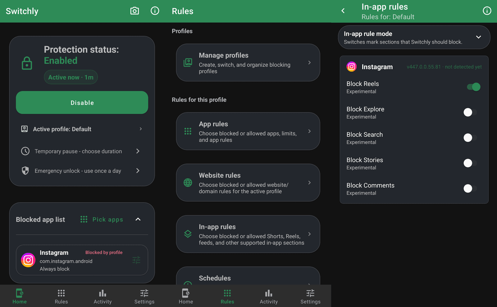 App para Android Switchly.